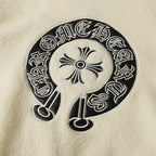 Chrome Hearts Horseshoe Embroidered Sherpa Jacket - Black Cream Gothic Coat 825