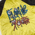 Chrome Hearts Flaming Youth Bomber Jacket - Yellow Black Graphic Street Coat D10