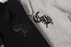 Chrome Hearts Gothic Cross Knit Cardigan - Black Grey Streetwear Jacket 904