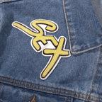 Chrome Hearts Patchwork Denim Jacket - Vintage Blue Gothic Street Jacket 0789